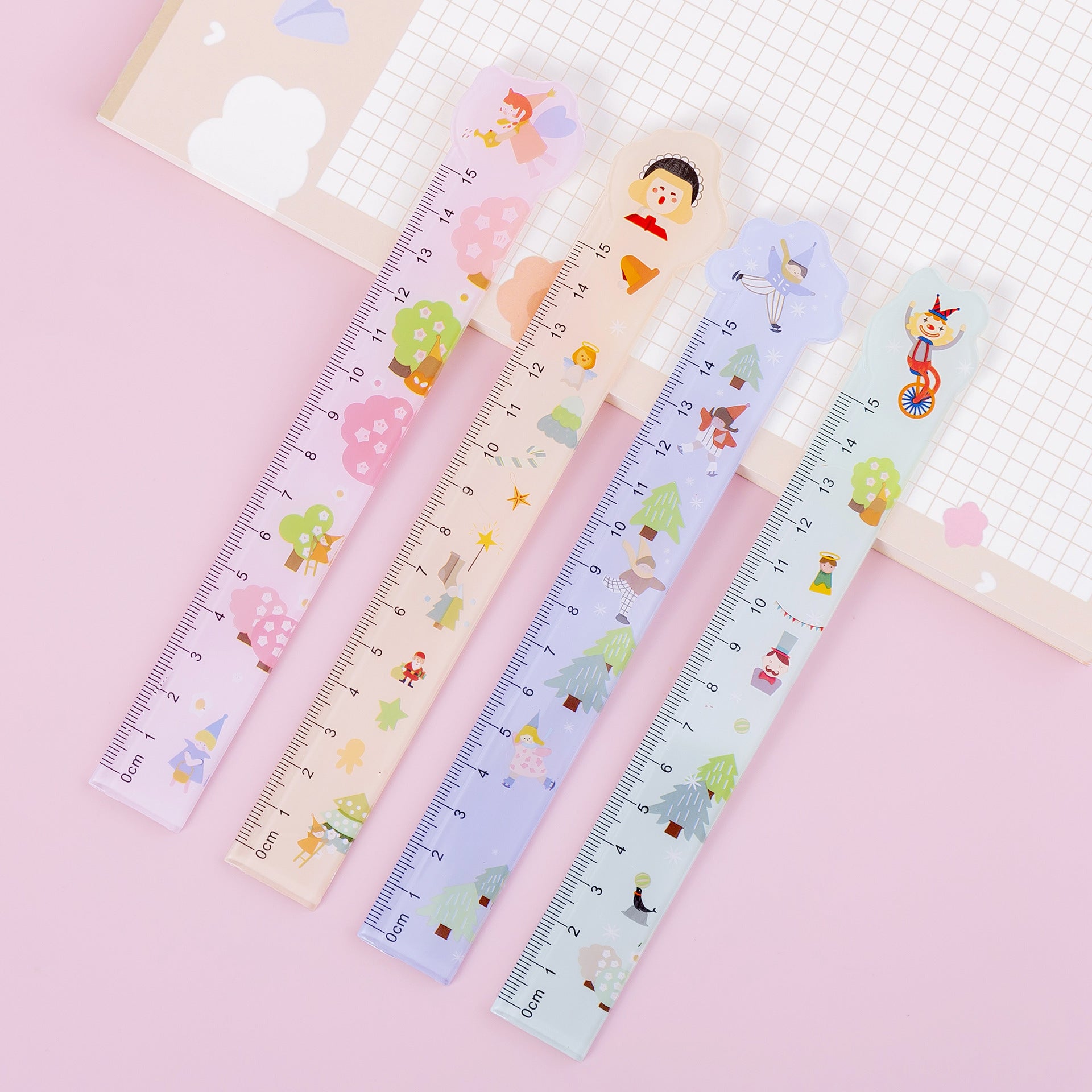 Wholesale Cute Semi Transparent Plastic Rulers
